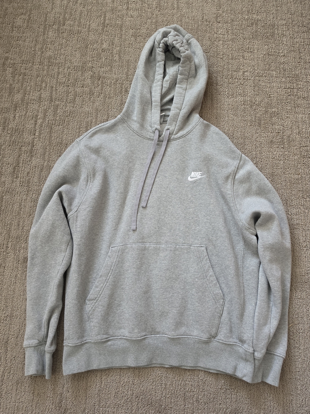 Nike Gray Pullover Hoodie with Logo